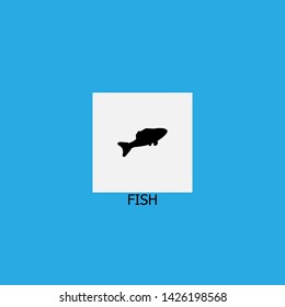 fish icon sign signifier vector