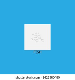 fish icon sign signifier vector