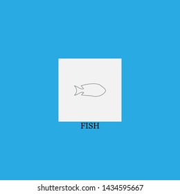 fish icon sign signifier vector