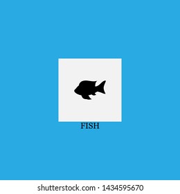 fish icon sign signifier vector