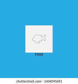 fish icon sign signifier vector