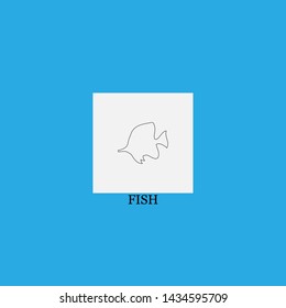 fish icon sign signifier vector