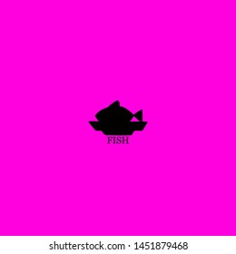 fish icon sign signifier vector