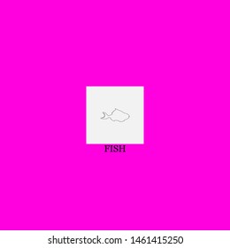 fish icon sign signifier vector