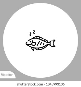 Fish icon sign vector,Symbol, logo illustration for web and mobile