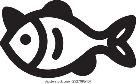 A fish icon silhouette vector art