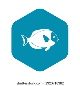 Fish icon in simple style isolated on white background