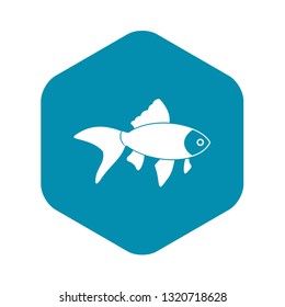 Fish icon in simple style isolated on white background