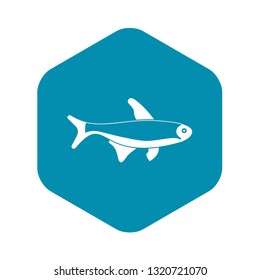 Fish icon in simple style isolated on white background