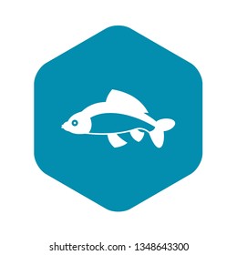 Fish icon in simple style isolated vector illustration