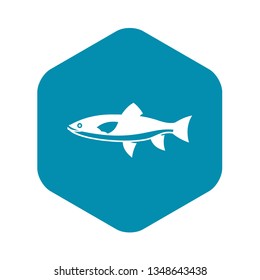 Fish icon in simple style isolated vector illustration