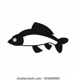 Fish icon in simple style isolated vector illustration