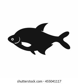 Fish icon in simple style isolated vector illustration