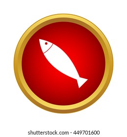 Fish icon in simple style on a white background