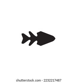 Fish icon. Simple style fish restaurant big sale poster background symbol. Fish shop brand logo design element. Fish t-shirt printing. Vector for sticker.