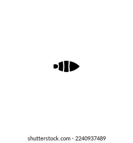 Fish icon. Simple style fish restaurant big sale poster background symbol. Fish shop brand logo design element. Fish t-shirt printing. Vector for sticker.