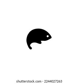 Fish icon. Simple style fish restaurant big sale poster background symbol. Fish shop brand logo design element. Fish t-shirt printing. Vector for sticker.