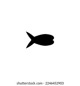 Fish icon. Simple style fish restaurant big sale poster background symbol. Fish shop brand logo design element. Fish t-shirt printing. Vector for sticker.