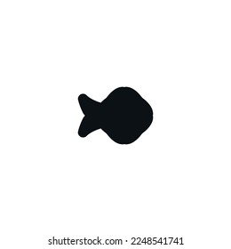 Icono de pescado. Restaurante de pescado de estilo sencillo símbolo de fondo de póster a la venta grande. Elemento de diseño del logo de la marca de la tienda de pescado. Impresión de camisetas de pescado. Vector para pegatinas.
