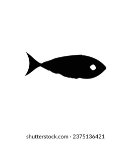 Fish icon. Simple style fish restaurant big sale poster background symbol. Fish shop brand logo design element. Fish t-shirt printing. Vector for sticker.