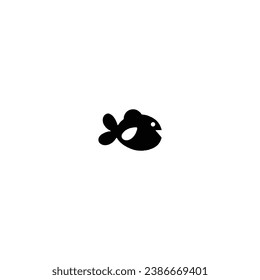 Fish icon. Simple style fish restaurant big sale poster background symbol. Fish shop brand logo design element. Fish t-shirt printing. Vector for sticker.