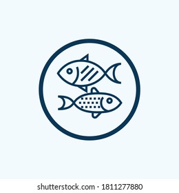 Fish icon, simple icon. Vector icon. Fish icon with white background. Trendy and modern icons. Symbol for the graph.