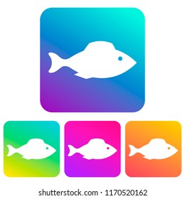Fish icon in the square with gradient. Logo