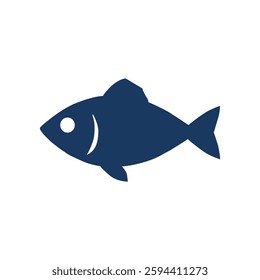 Fish icon, Stylized Fish Vector Art: Minimalist Silhouette for Creative Designs and Illustrations