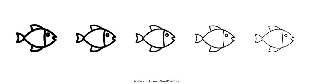 Fisch-Symbol Symbol-Konzept für Web-Design.einfache Linie, Vektorsymbol. Logo-Illustration