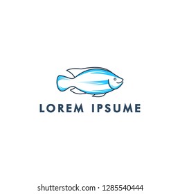 fish  icon symbol design template vector illustration