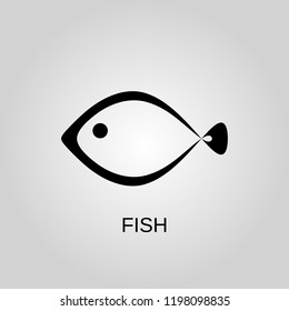 Fish icon. Fish symbol. Flat design. Stock - Vector illustration.