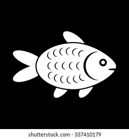 The fish icon. Fish symbol. Flat Vector illustration