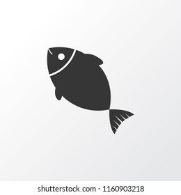 Fish icon symbol. Premium quality isolated tuna element in trendy style.