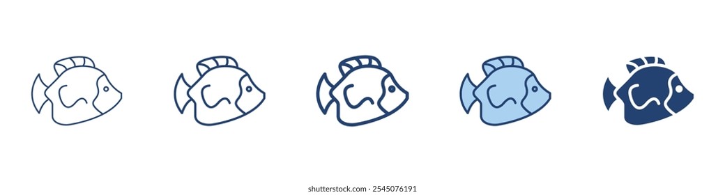 Icono de pescado Conjunto de símbolos colección