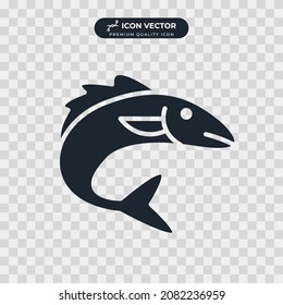 fish icon symbol template for graphic and web design collection logo vector illustration