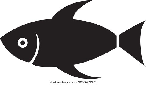 Symbol für Fisch, Vektorgrafik auf weißem Hintergrund.EPS
