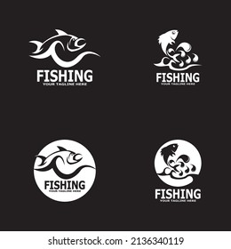 Fish icon and symbol vector illustration