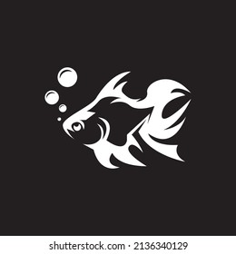 Fish icon and symbol vector illustration