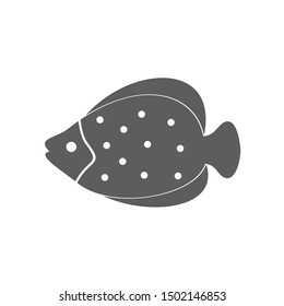 Fish icon template color editable. Fish symbol vector sign isolated on white background.