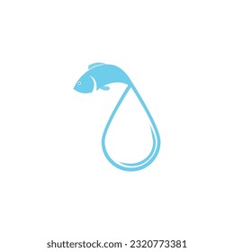 Fish icon template color editable. Fish symbol vector sign isolated on white background.