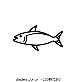 fish icon in trendy flat design 
