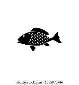 fish icon a trendy flat design
