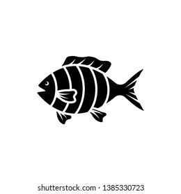 fish icon in trendy flat style