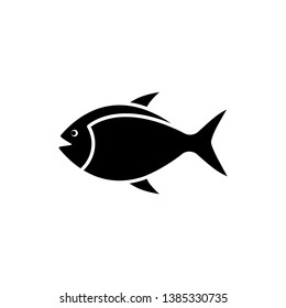 fish icon in trendy flat style