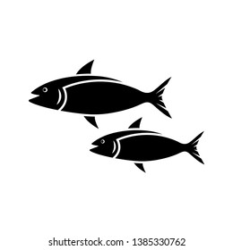 fish icon in trendy flat style