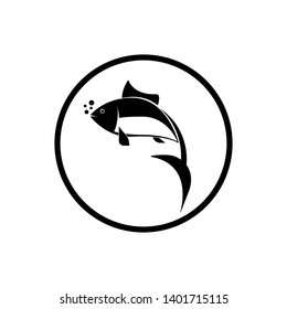 fish icon in trendy flat style illustrator - Vector