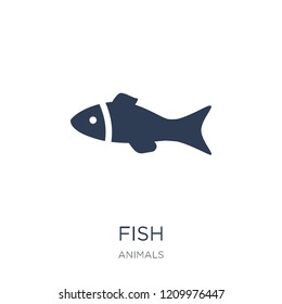 Fish icon. Trendy flat vector Fish icon on white background from animals collection, vector illustration can be use for web and mobile, eps10