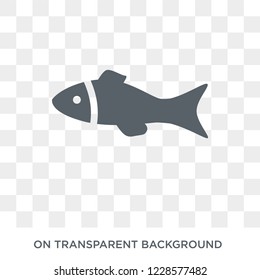 Fish icon. Trendy flat vector Fish icon on transparent background from animals collection. 