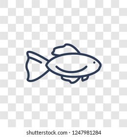 Fish icon. Trendy linear Fish logo concept on transparent background from animals  collection