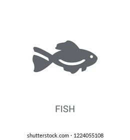 Fish icon. Trendy Fish logo concept on white background from animals collection. Suitable for use on web apps, mobile apps and print media.